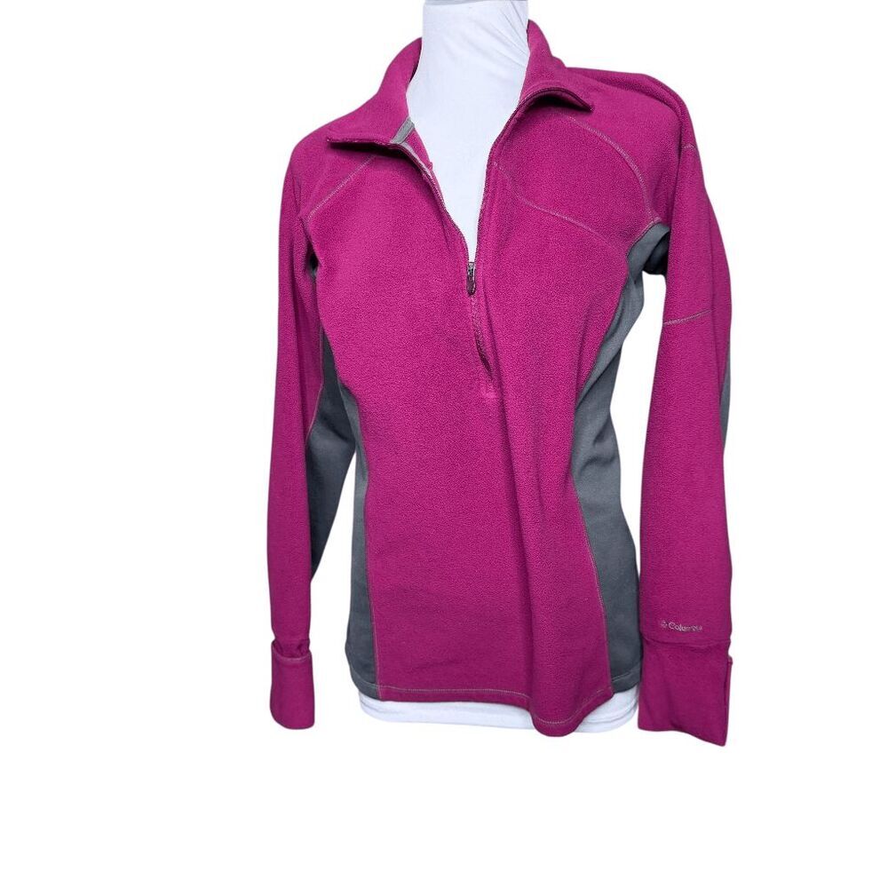 Columbia quarter zip fleece popover Medium Fuchisa